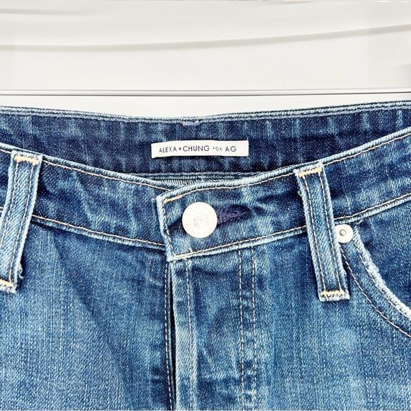 Alexa Chung for AG Sabine High Rise Straight Leg Jeans 28 Blue - Picture 5 of 6